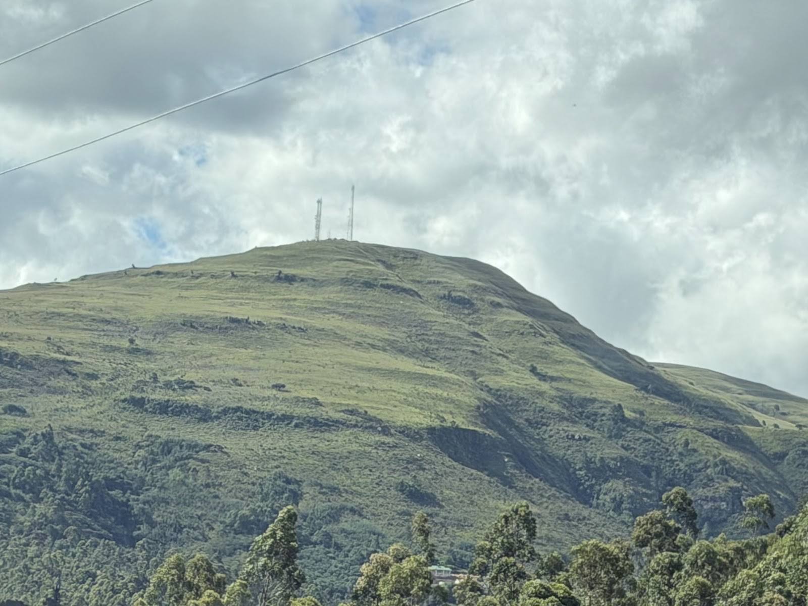 Pork Pie Mountain in Chimanimani, Zimbabwe, seen from Eland Mountain Lodge guest house